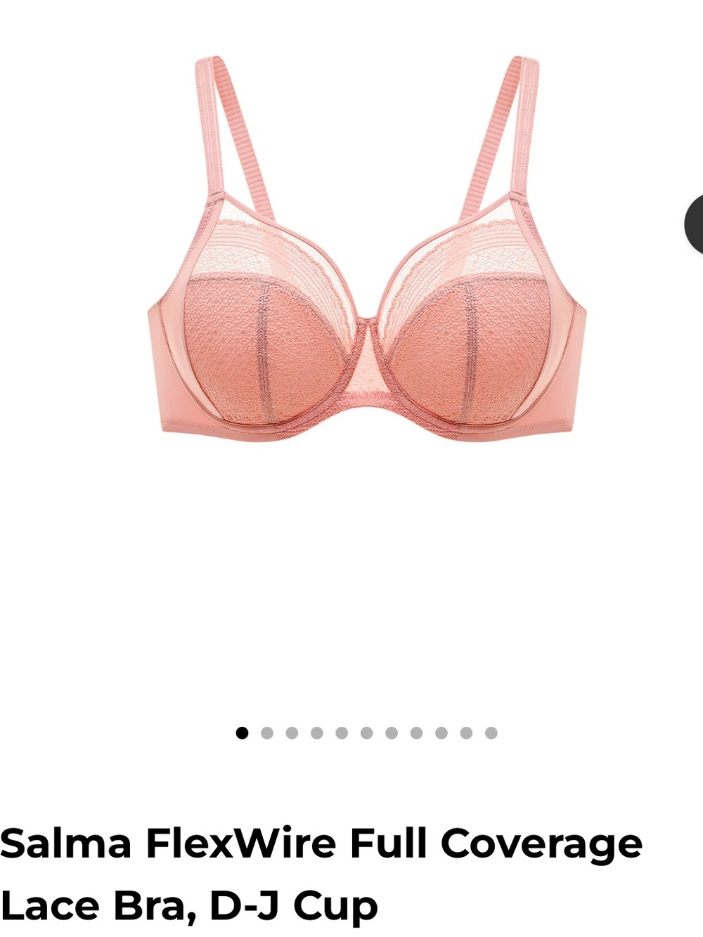 Understance Salma flex wire full coverage lace bra 36DDD rose tan pink